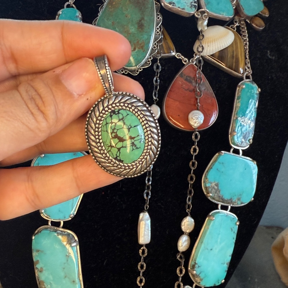 Carolyn Pollac Sterling Turquoise Pendant